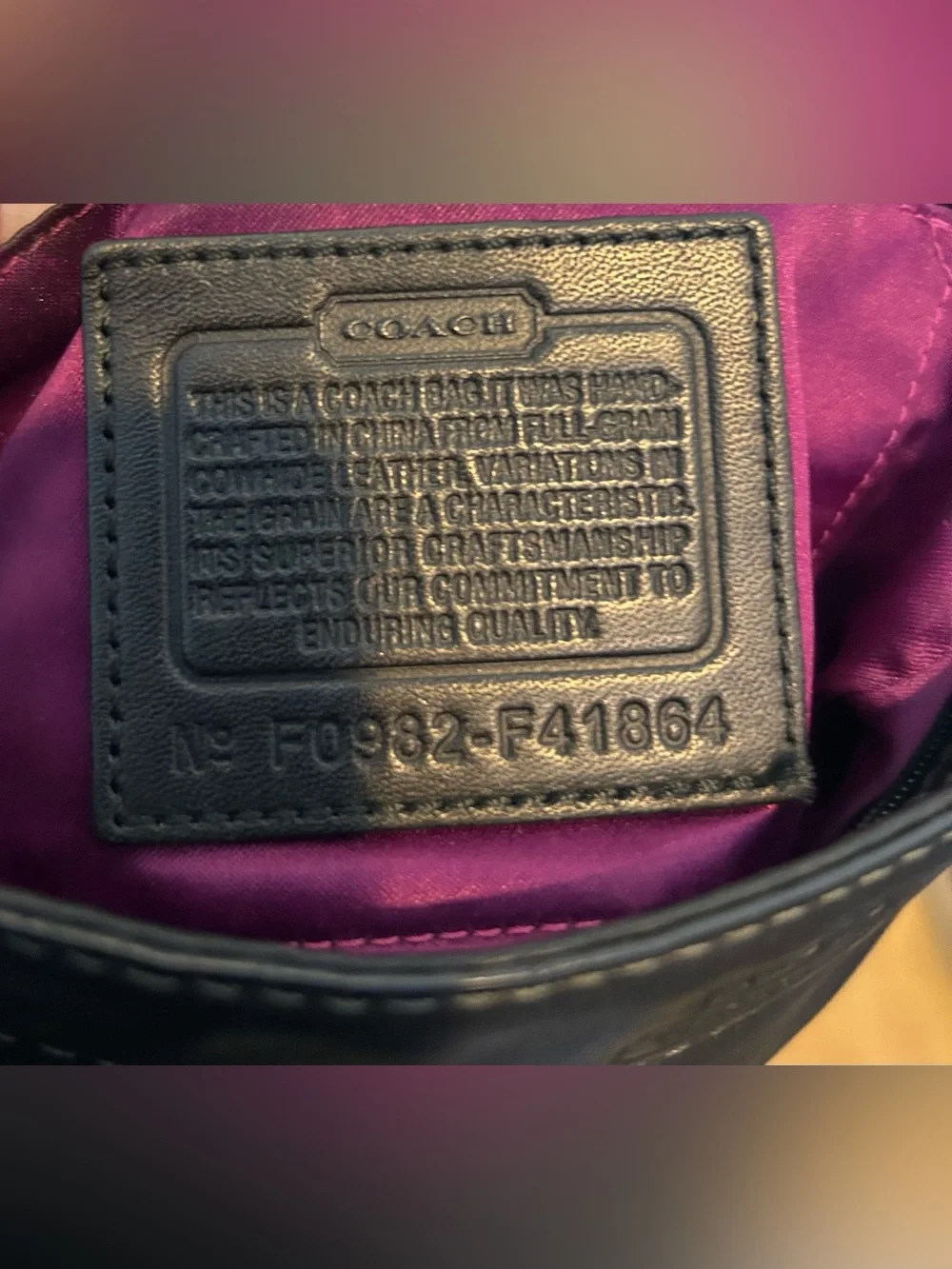 Coach Mini Zoe Black Leather Hobo/Shoulder Bag - Picture 4 of 5